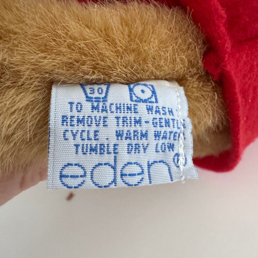 Paddington Bear Teddy Eden Gifts Red Coat Blue Hat New - Picture 3 of 4